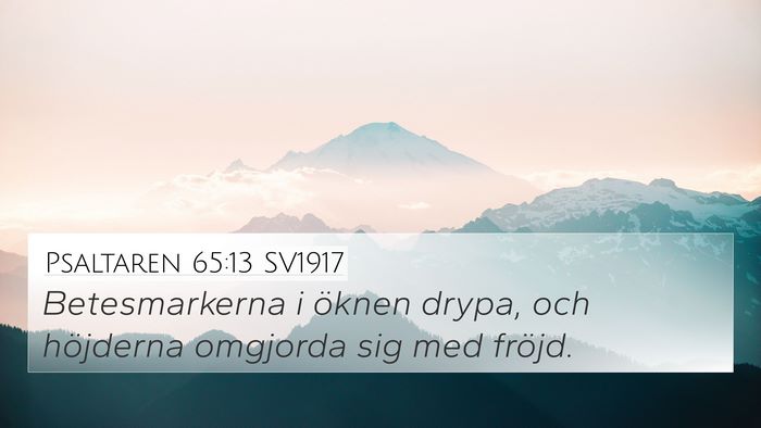 Psaltaren 65:13 SV1917 Bible Verse Image