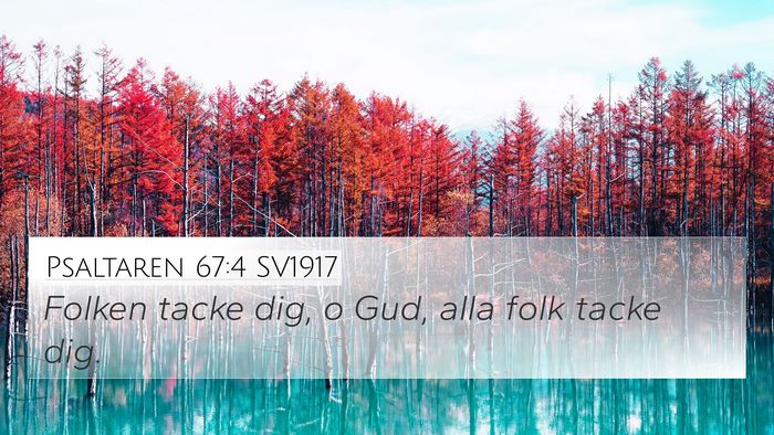 Psaltaren 67:4 SV1917 Bible Verse Image