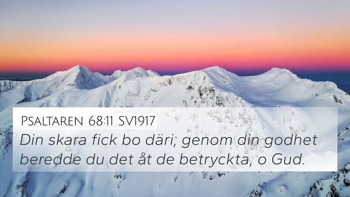 Psaltaren 68:11 SV1917 Bible Verse Image