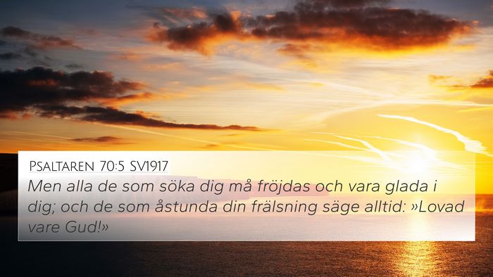 Psaltaren 70:5 SV1917 Bible Verse Image
