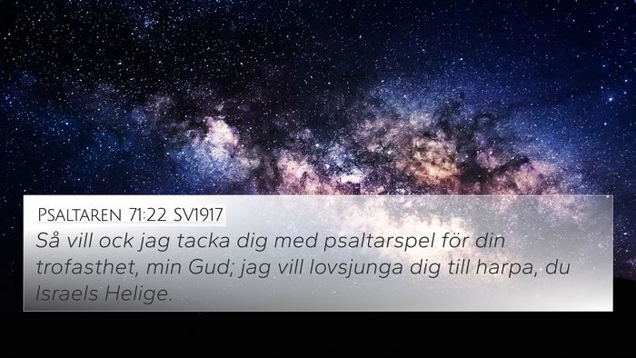 Psaltaren 71:22 SV1917 Bible Verse Image