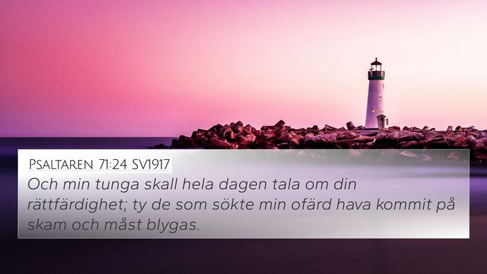 Psaltaren 71:24 SV1917 Bible Verse Image