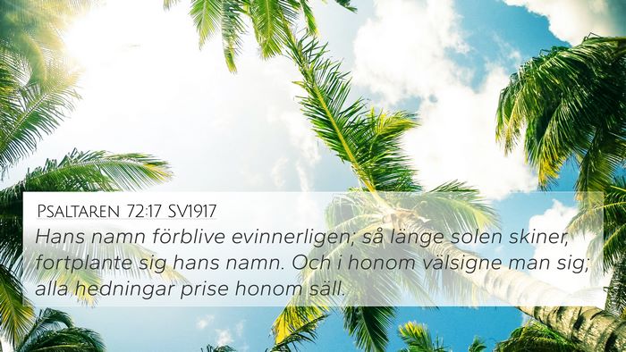 Psaltaren 72:17 SV1917 Bible Verse Image