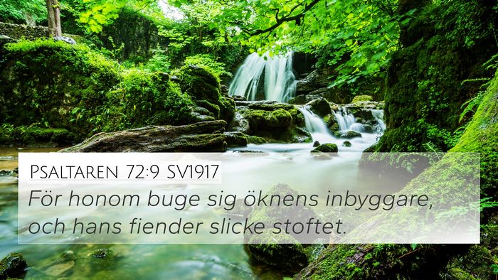 Psaltaren 72:9 SV1917 Bible Verse Image
