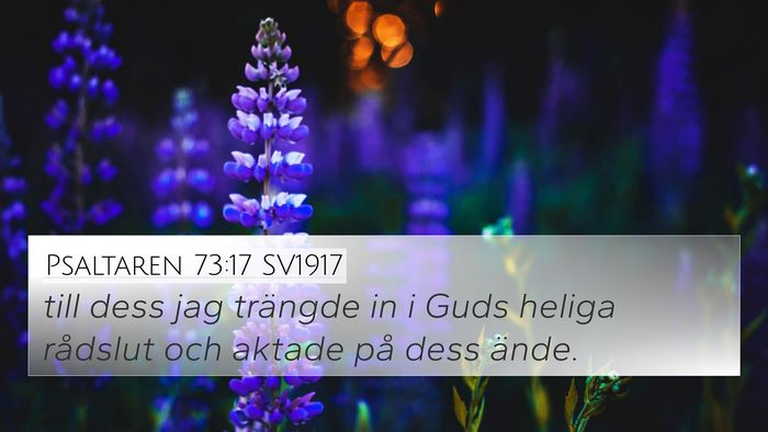 Psaltaren 73:17 SV1917 Bible Verse Image