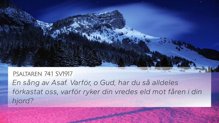 Psaltaren 74:1 SV1917 Bible Verse Image