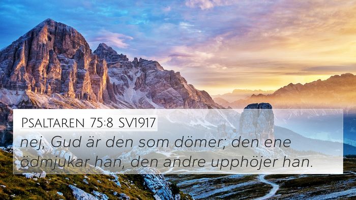 Psaltaren 75:8 SV1917 Bible Verse Image