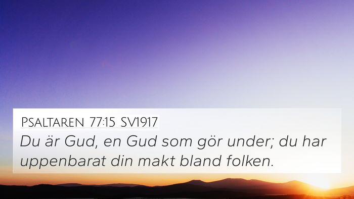 Psaltaren 77:15 SV1917 Bible Verse Image