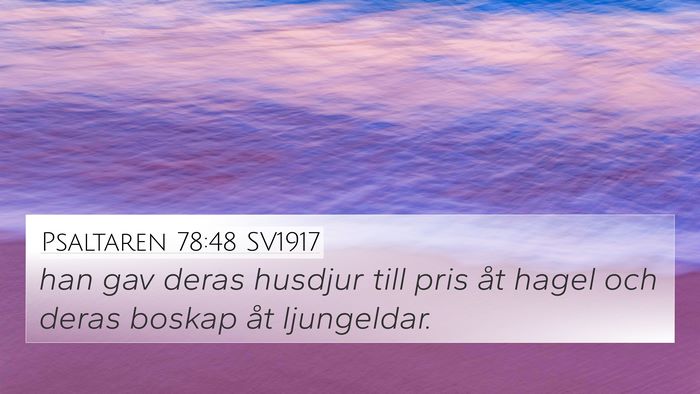 Psaltaren 78:48 SV1917 Bible Verse Image