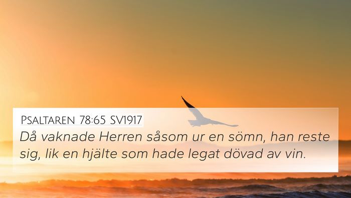 Psaltaren 78:65 SV1917 Bible Verse Image