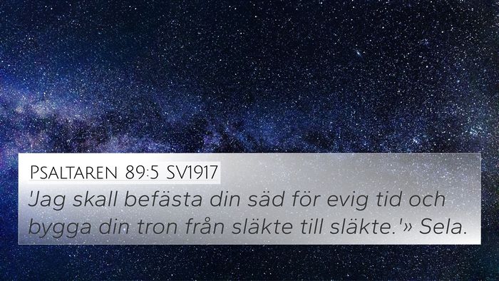 Psaltaren 89:5 SV1917 Bible Verse Image
