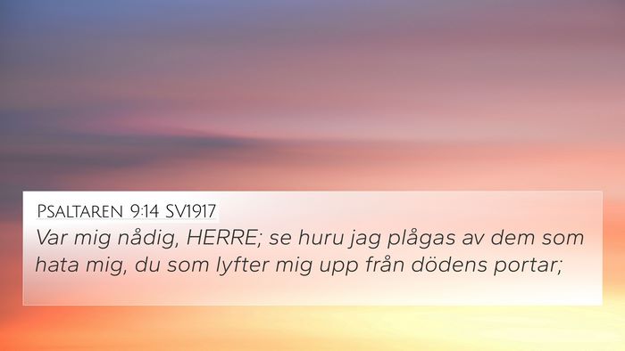 Psaltaren 9:14 SV1917 Bible Verse Image
