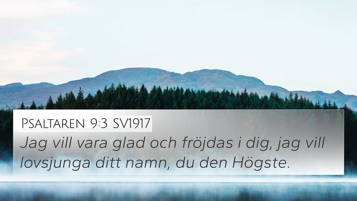 Psaltaren 9:3 SV1917 Bible Verse Image