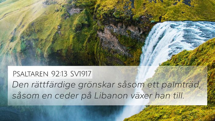Psaltaren 92:13 SV1917 Bible Verse Image