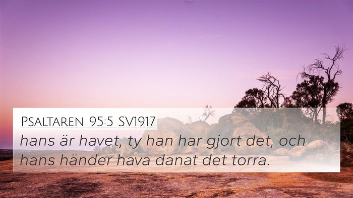Psaltaren 95:5 SV1917 Bible Verse Image