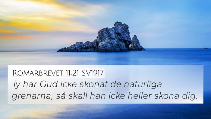 Romarbrevet 11:21 SV1917 4K Wallpaper - Ty har Gud icke skonat de naturliga grenarna, så - 4K Wallpaper Bible Verse