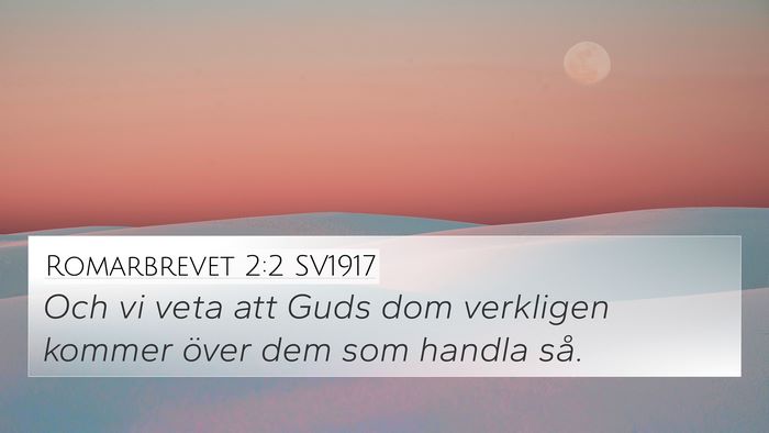 Romarbrevet 2:2 SV1917 Bible Verse Image