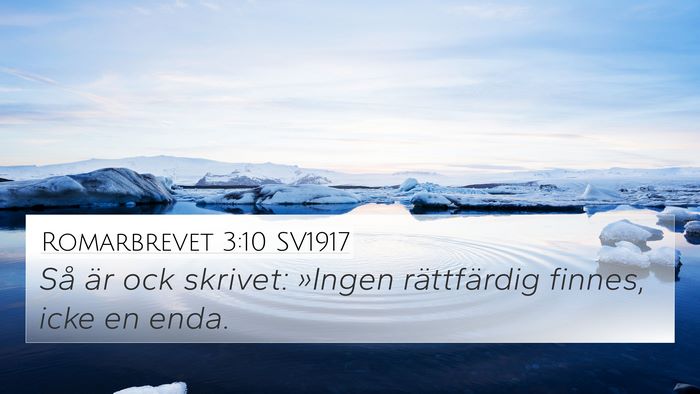 Romarbrevet 3:10 SV1917 Bible Verse Image