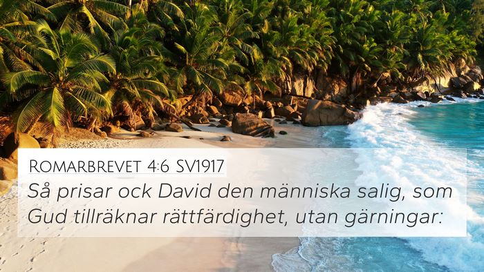 Romarbrevet 4:6 SV1917 Bible Verse Image