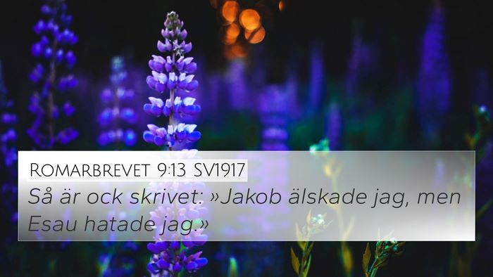 Romarbrevet 9:13 SV1917 Bible Verse Image