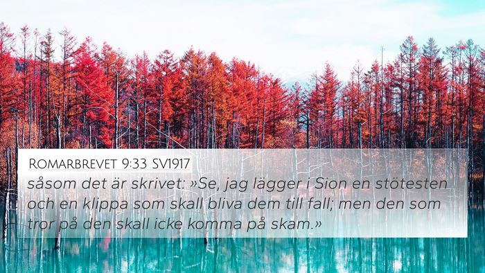 Romarbrevet 9:33 SV1917 Bible Verse Image