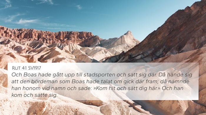 Rut 4:1 SV1917 Bible Verse Image