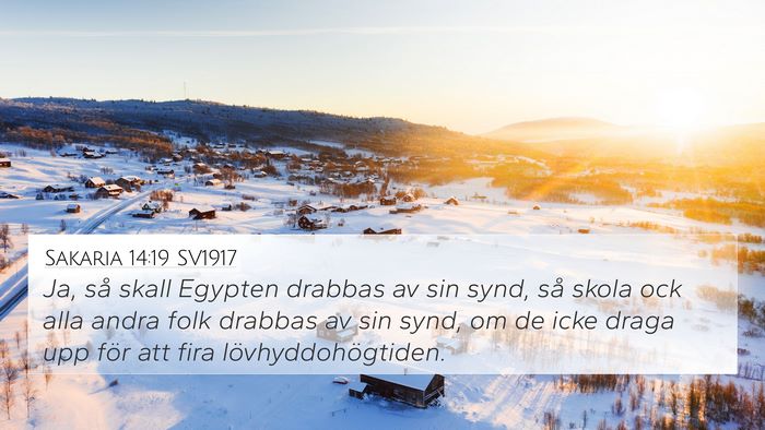 Sakaria 14:19 SV1917 4K Wallpaper - Ja, så skall Egypten drabbas av sin synd, så - 4K Wallpaper Bible Verse