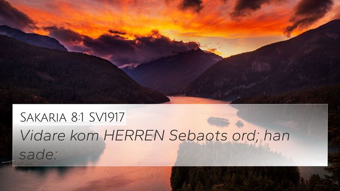 Sakaria 8:1 SV1917 Bible Verse Image