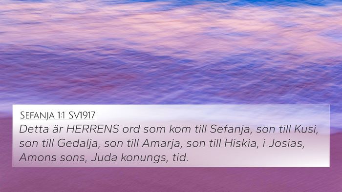 Sefanja 1:1 SV1917 4K Wallpaper - Detta är HERRENS ord som kom till Sefanja, son - 4K Wallpaper Bible Verse
