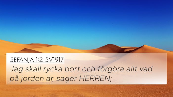 Sefanja 1:2 SV1917 Bible Verse Image