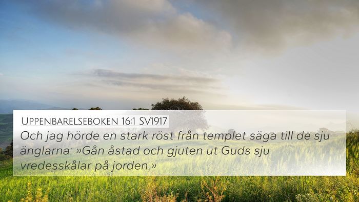 Uppenbarelseboken 16:1 SV1917 Bible Verse Image