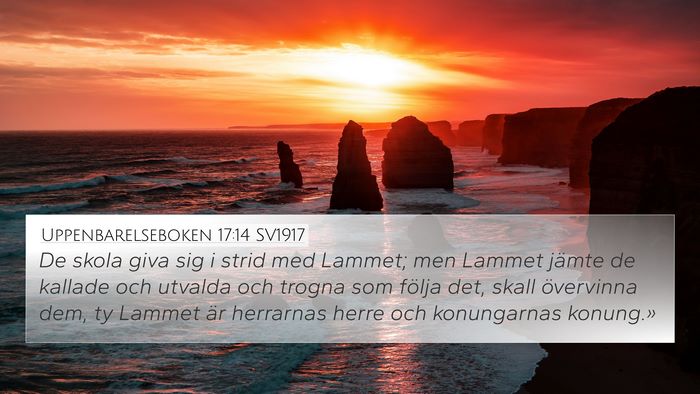 Uppenbarelseboken 17:14 SV1917 Bible Verse Image
