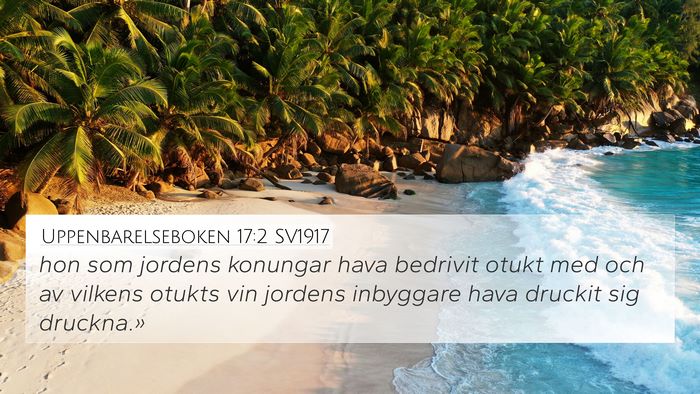 Uppenbarelseboken 17:2 SV1917 Bible Verse Image