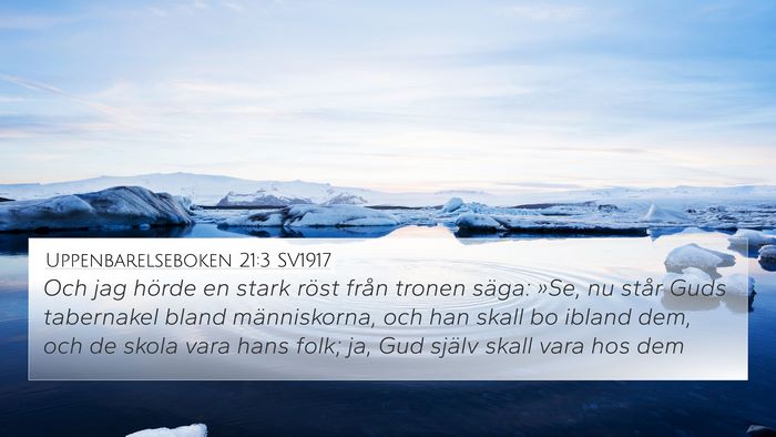 Uppenbarelseboken 21:3 SV1917 Bible Verse Image