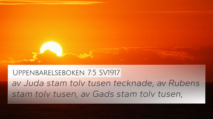 Uppenbarelseboken 7:5 SV1917 4K Wallpaper - av Juda stam tolv tusen tecknade, av Rubens stam - 4K Wallpaper Bible Verse