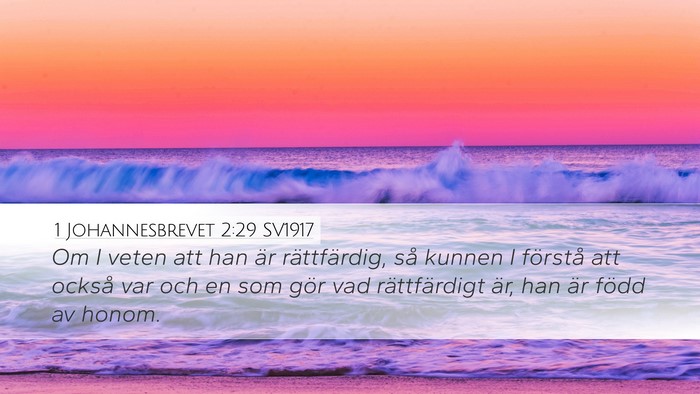 1 Johannesbrevet 2:29 SV1917 Bible Verse Image
