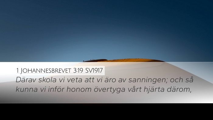 1 Johannesbrevet 3:19 SV1917 Bible Verse Image