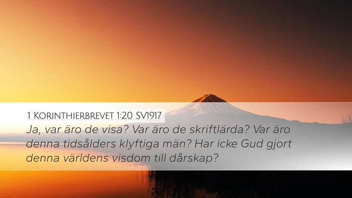 1 Korinthierbrevet 1:20 SV1917 Bible Verse Image