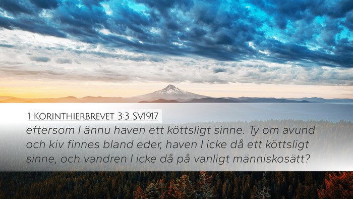 1 Korinthierbrevet 3:3 SV1917 Bible Verse Image