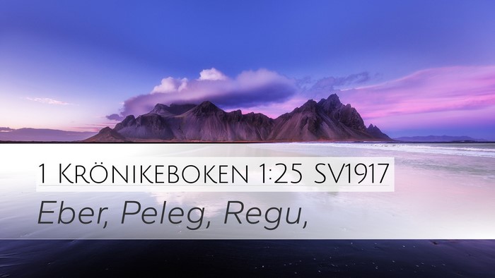 1 Krönikeboken 1:25 SV1917 Desktop Wallpaper - Eber, Peleg, - Desktop Bible Verse Wallpaper