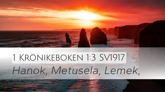 1 Krönikeboken 1:3 SV1917 Desktop Wallpaper - Hanok, Metusela, - Desktop Bible Verse Wallpaper