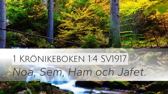 1 Krönikeboken 1:4 SV1917 Bible Verse Image