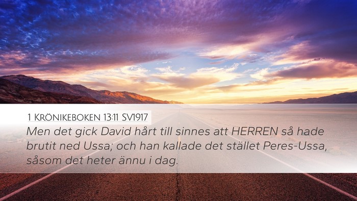 1 Krönikeboken 13:11 SV1917 Bible Verse Image