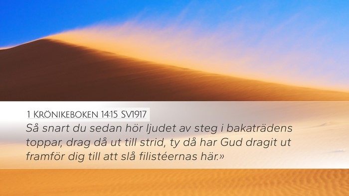 1 Krönikeboken 14:15 SV1917 Bible Verse Image