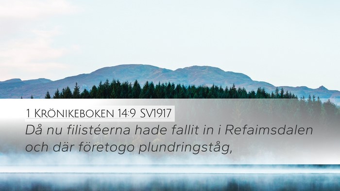 1 Krönikeboken 14:9 SV1917 Bible Verse Image