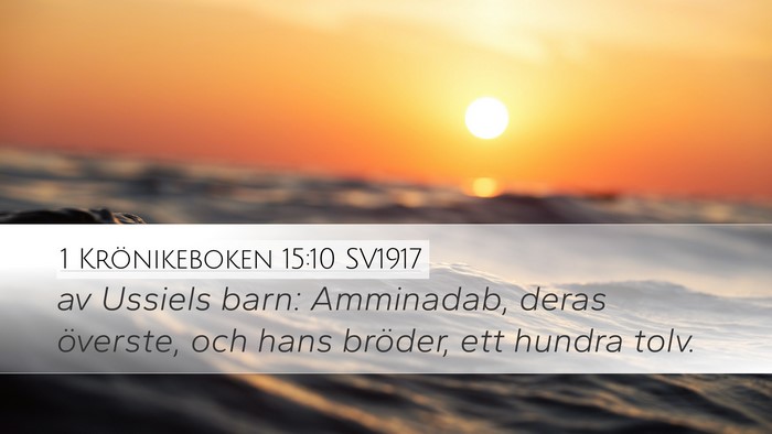 1 Krönikeboken 15:10 SV1917 Bible Verse Image