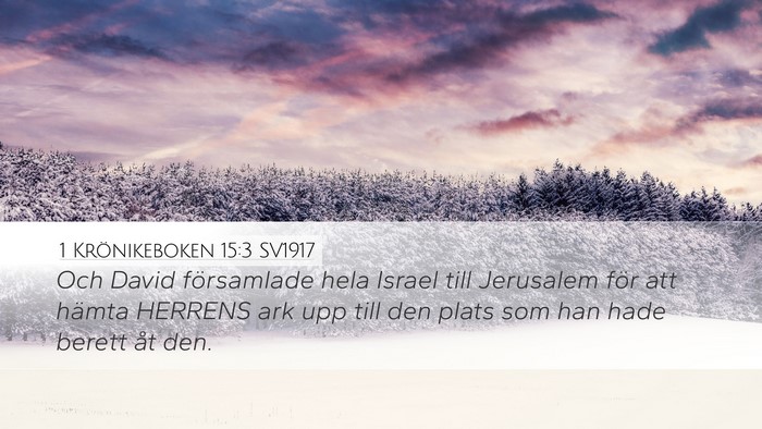 1 Krönikeboken 15:3 SV1917 Bible Verse Image