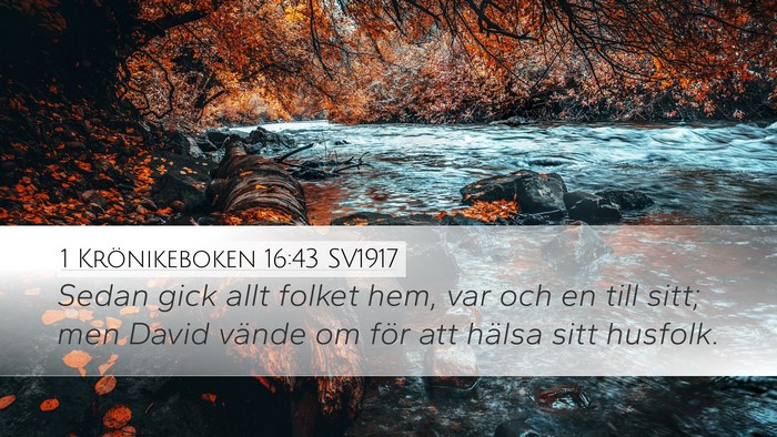 1 Krönikeboken 16:43 SV1917 Bible Verse Image
