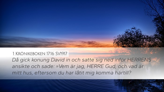 1 Krönikeboken 17:16 SV1917 Bible Verse Image
