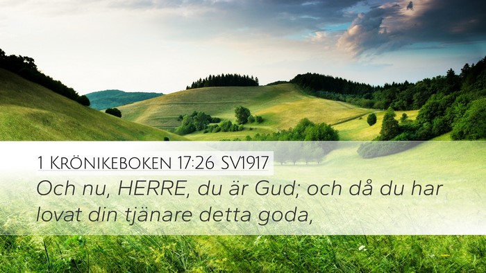 1 Krönikeboken 17:26 SV1917 Bible Verse Image